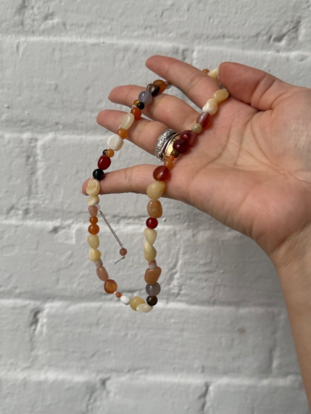 (SOLD)Multicolor Beaded Necklace Y2K Boho Adjustable